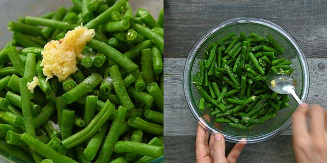 seasoning the green beans