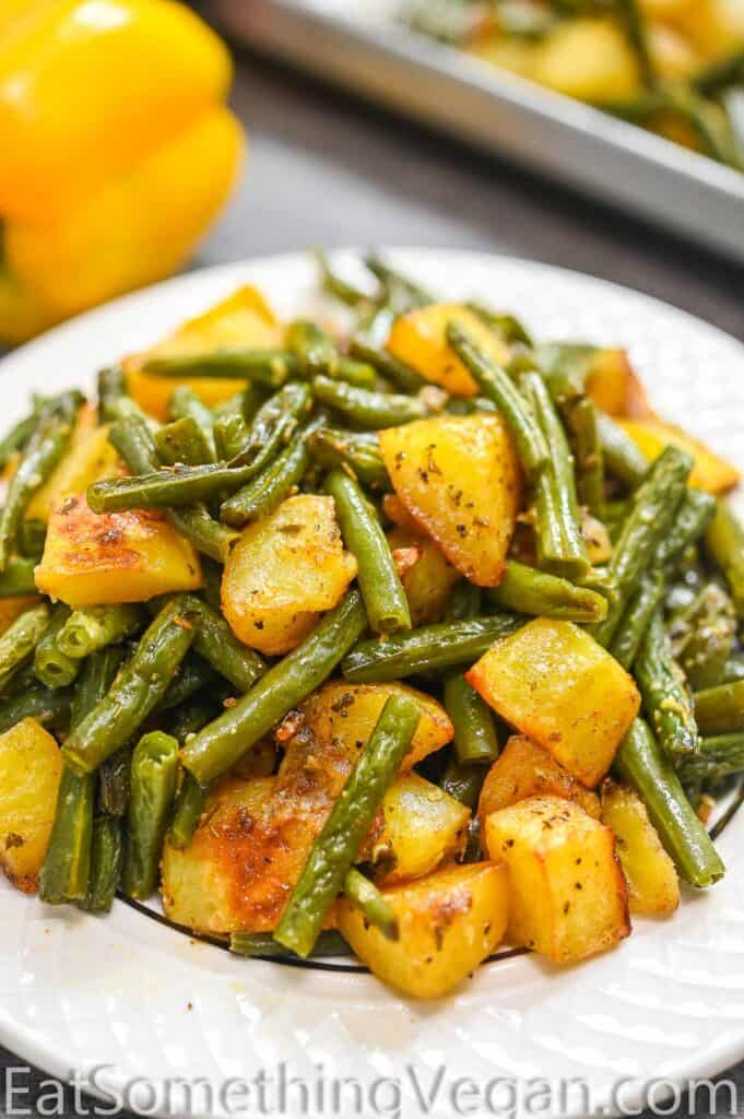 Potatoes and Green Beans on a plate