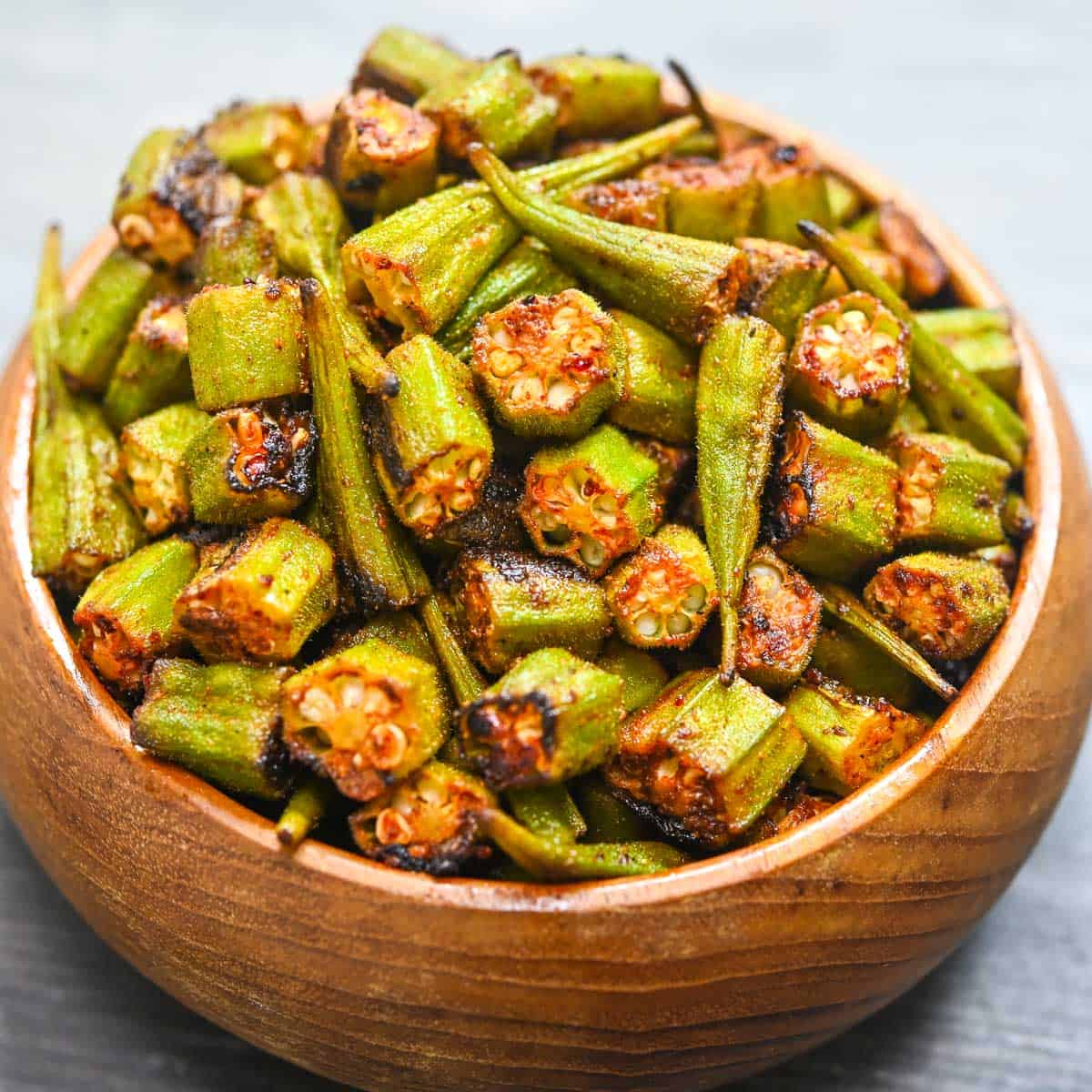 Garlic Roasted Okra - Eat Something Vegan