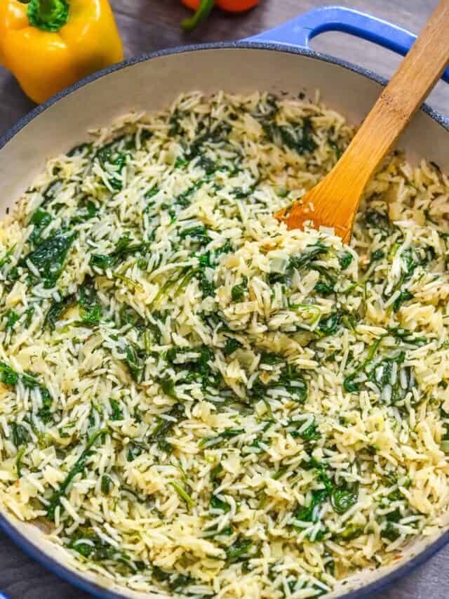 Easy Spinach Rice Recipe