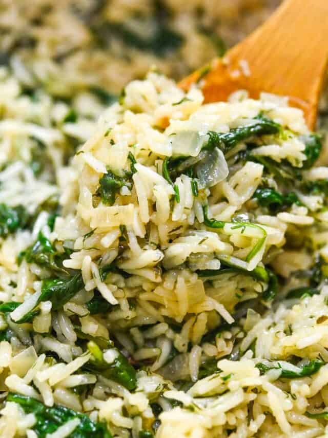 Must Try Spinach Rice Recipe - Eat Something Vegan