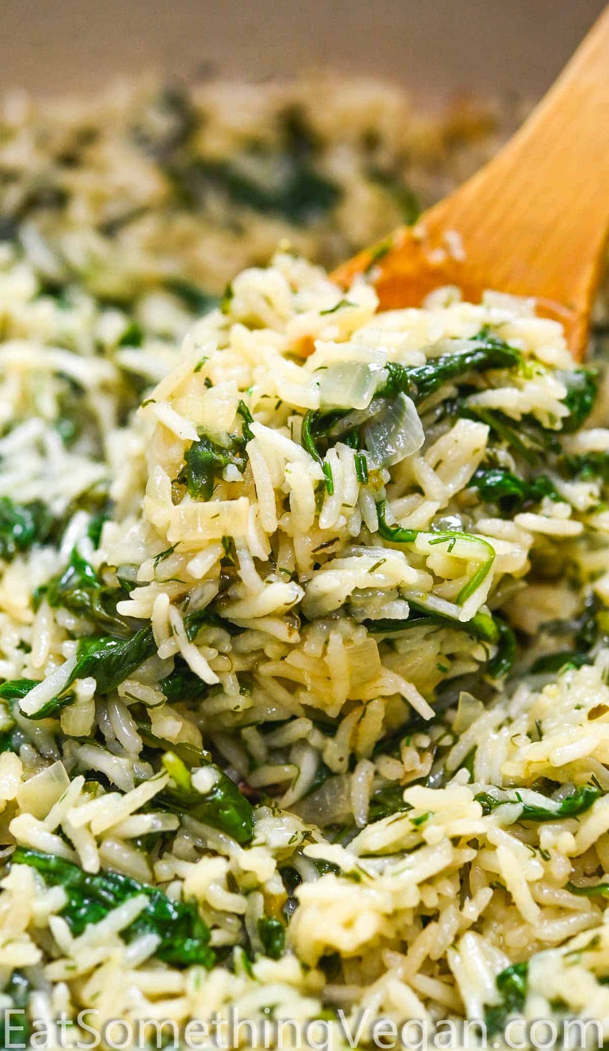 Spinach Rice - Eat Something Vegan