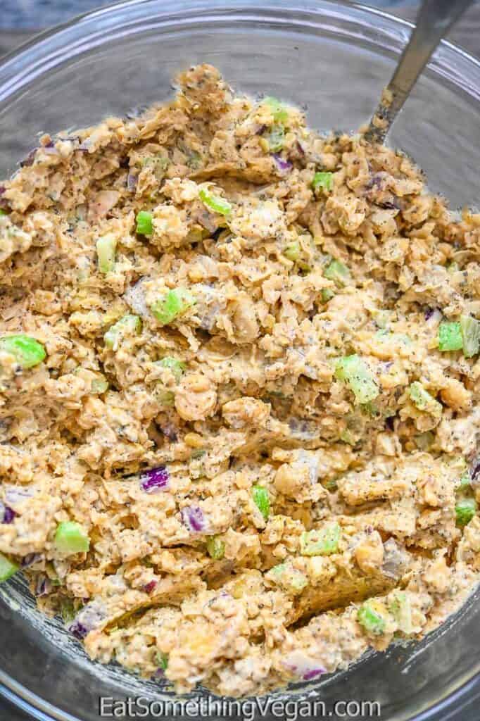 Vegan No Tuna Salad in a bowl