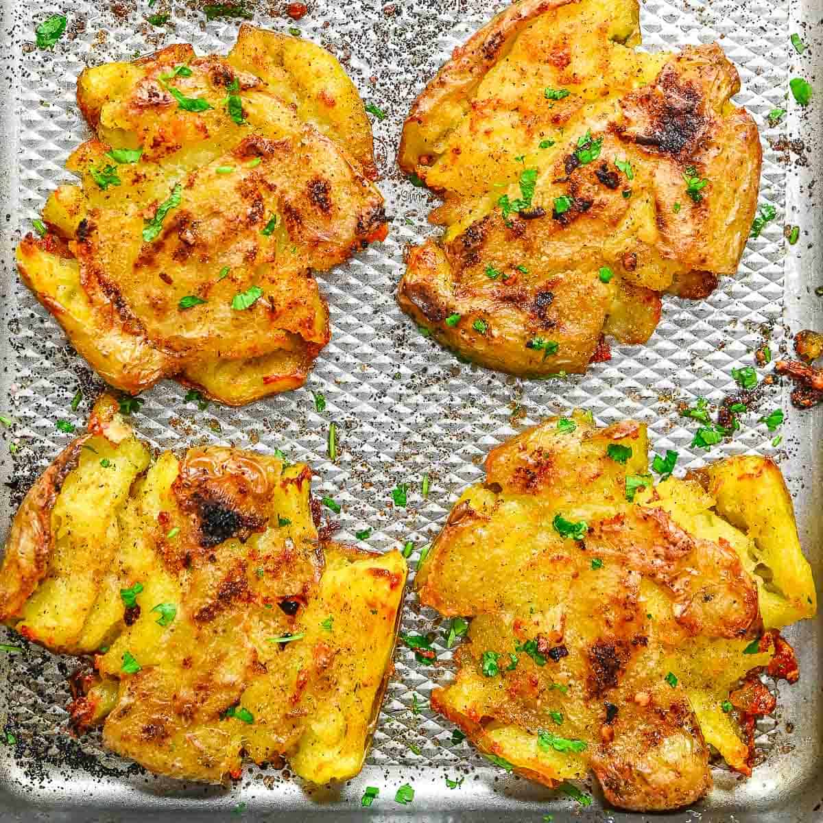 Garlic Smashed Potatoes - Damn Delicious