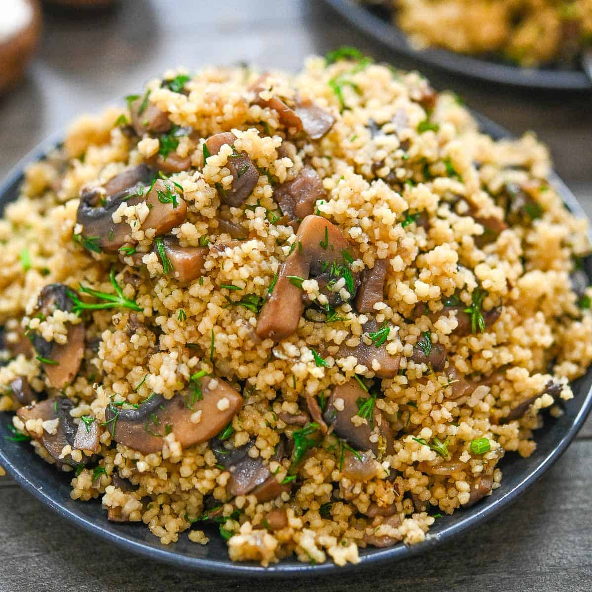 Mushroom Couscous - Eat Something Vegan