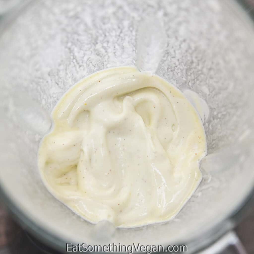 vegan mayonnaise in a blender