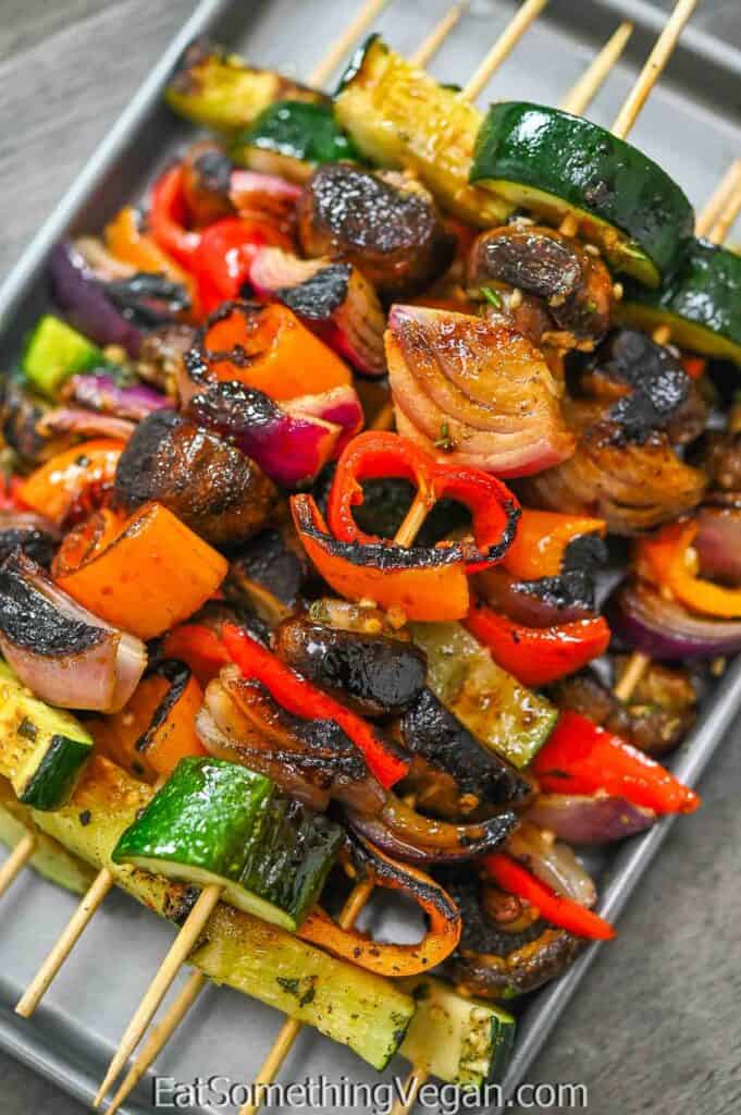 Vegetable Skewers (Oven or Grill!) - Loving It Vegan