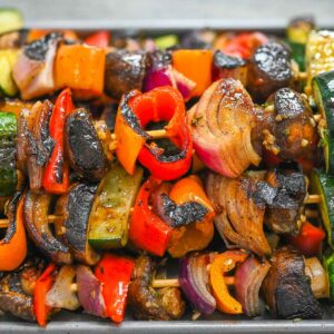 Vegetable Skewers (Oven or Grill!) - Loving It Vegan