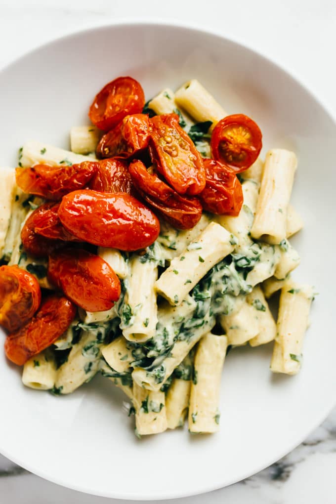 Vegan Cilantro Cream Pasta