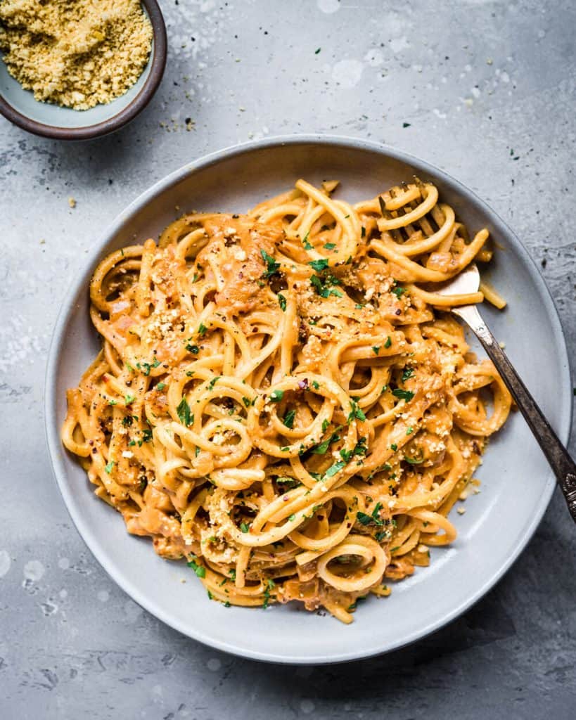 Creamy Vegan Pantry Pasta