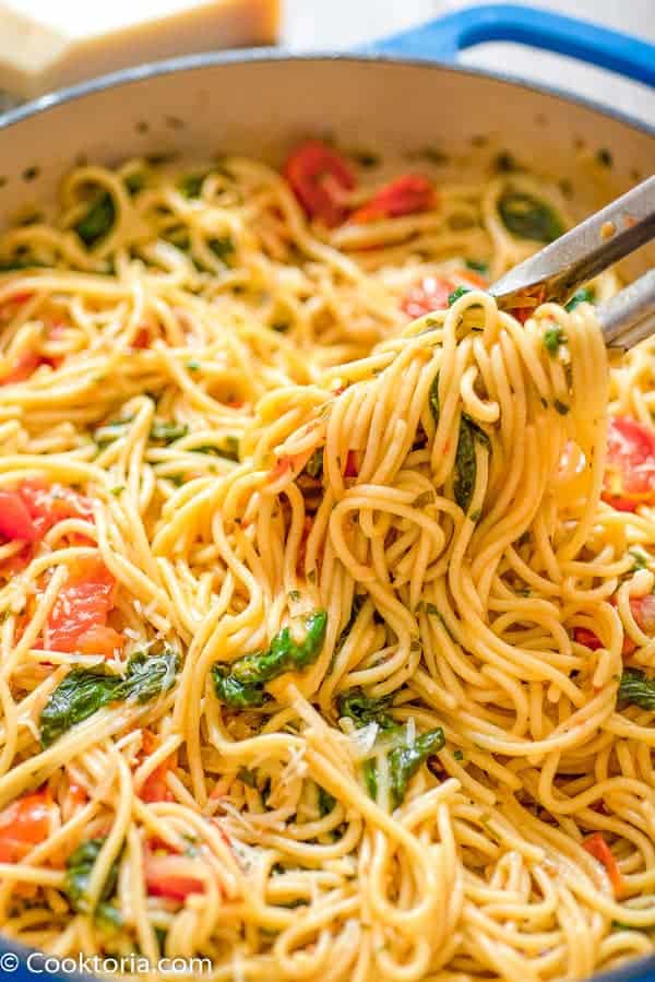 One-Pot Pasta with Spinach