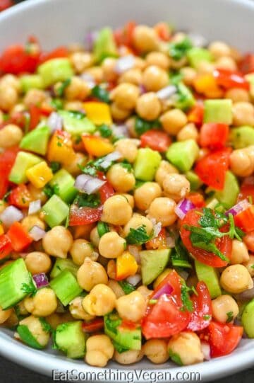 Quick and Easy Chickpea Salad - Eat Something Vegan