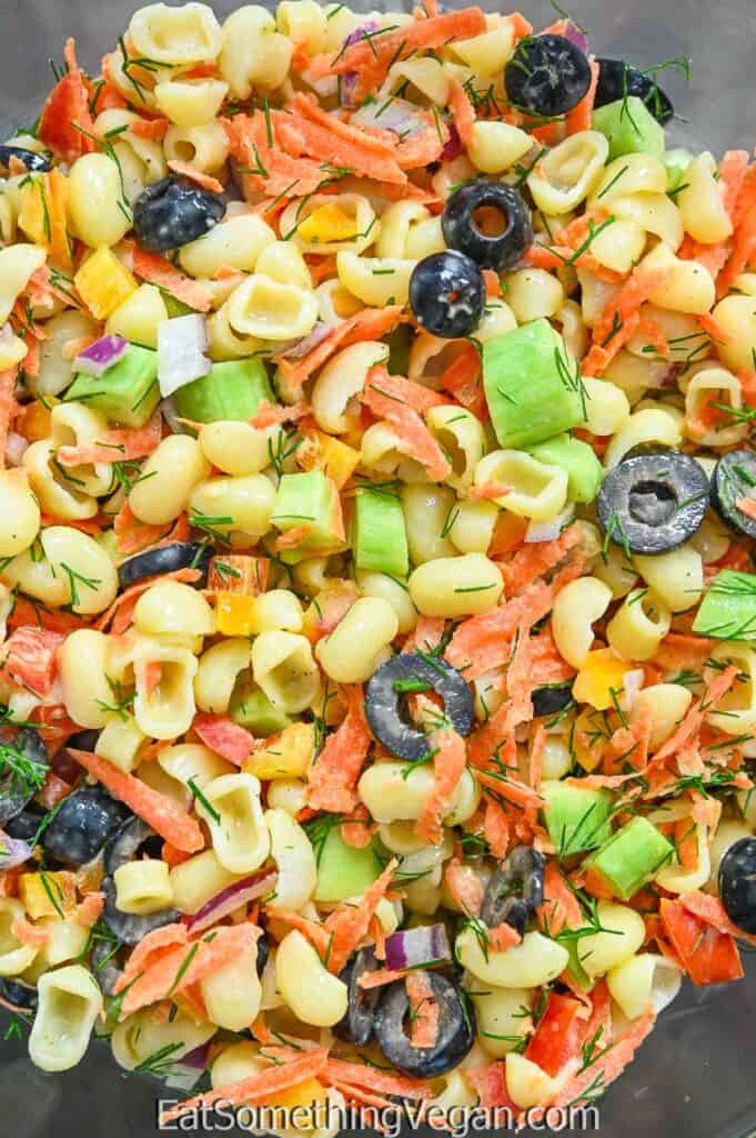 Vegan Pasta Salad in a bowl