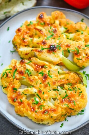 Creamy Vegan Cauliflower Steaks - Eat Something Vegan