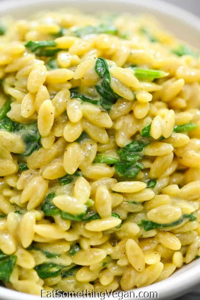 creamy spinach orzo