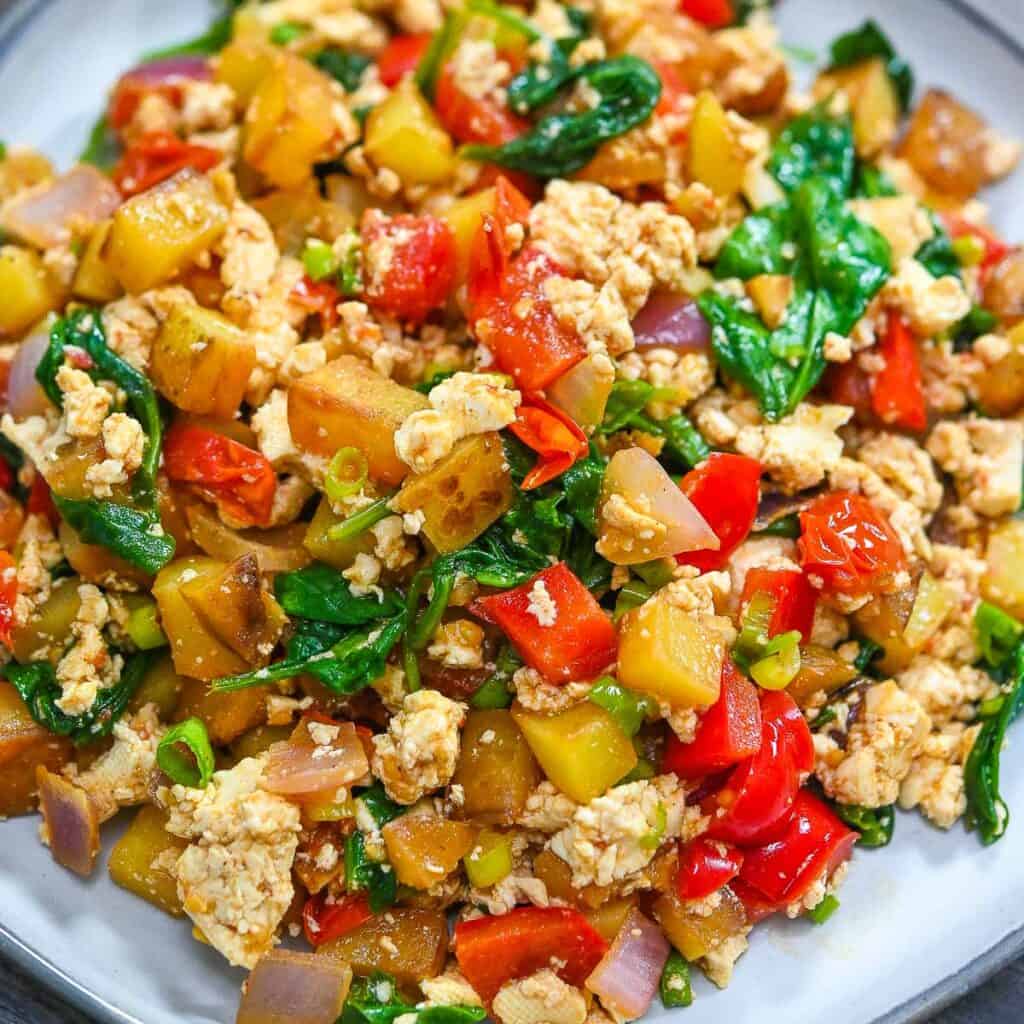 Veggie Tofu Breakfast Scramble