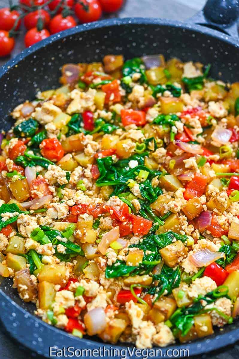 Veggie Tofu Breakfast Scramble - Eat Something Vegan