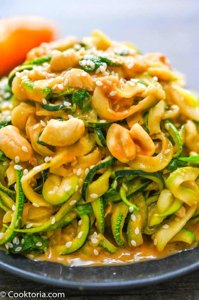 cashew zoodles, one of the 23 Lazy Vegan Recipes