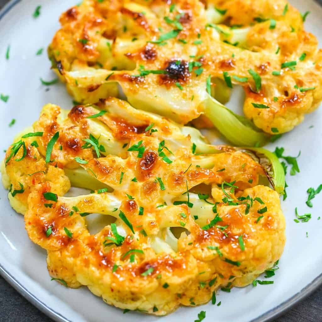 Creamy Vegan Cauliflower Steaks - Eat Something Vegan