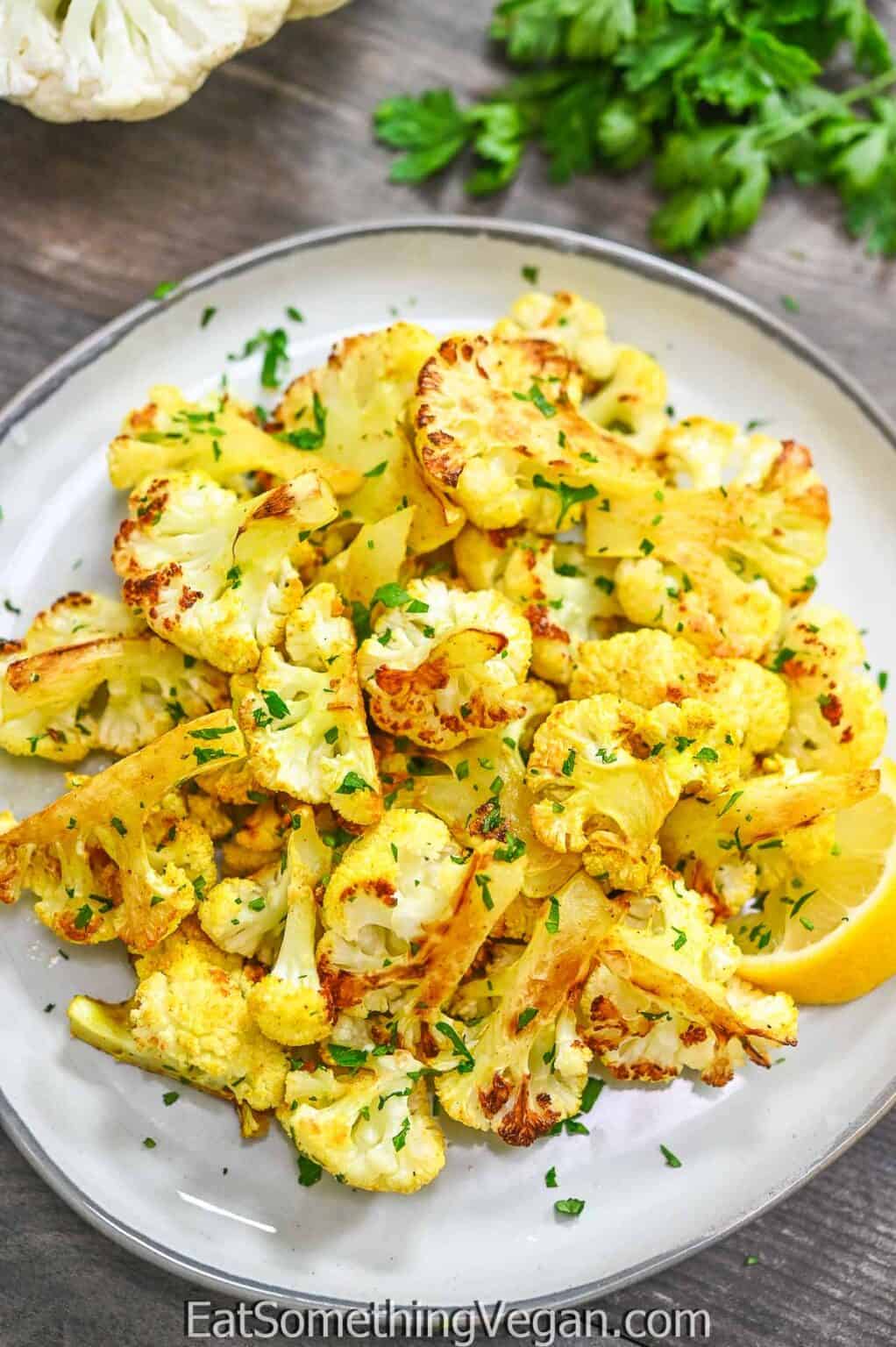 Roasted Curried Cauliflower - Eat Something Vegan