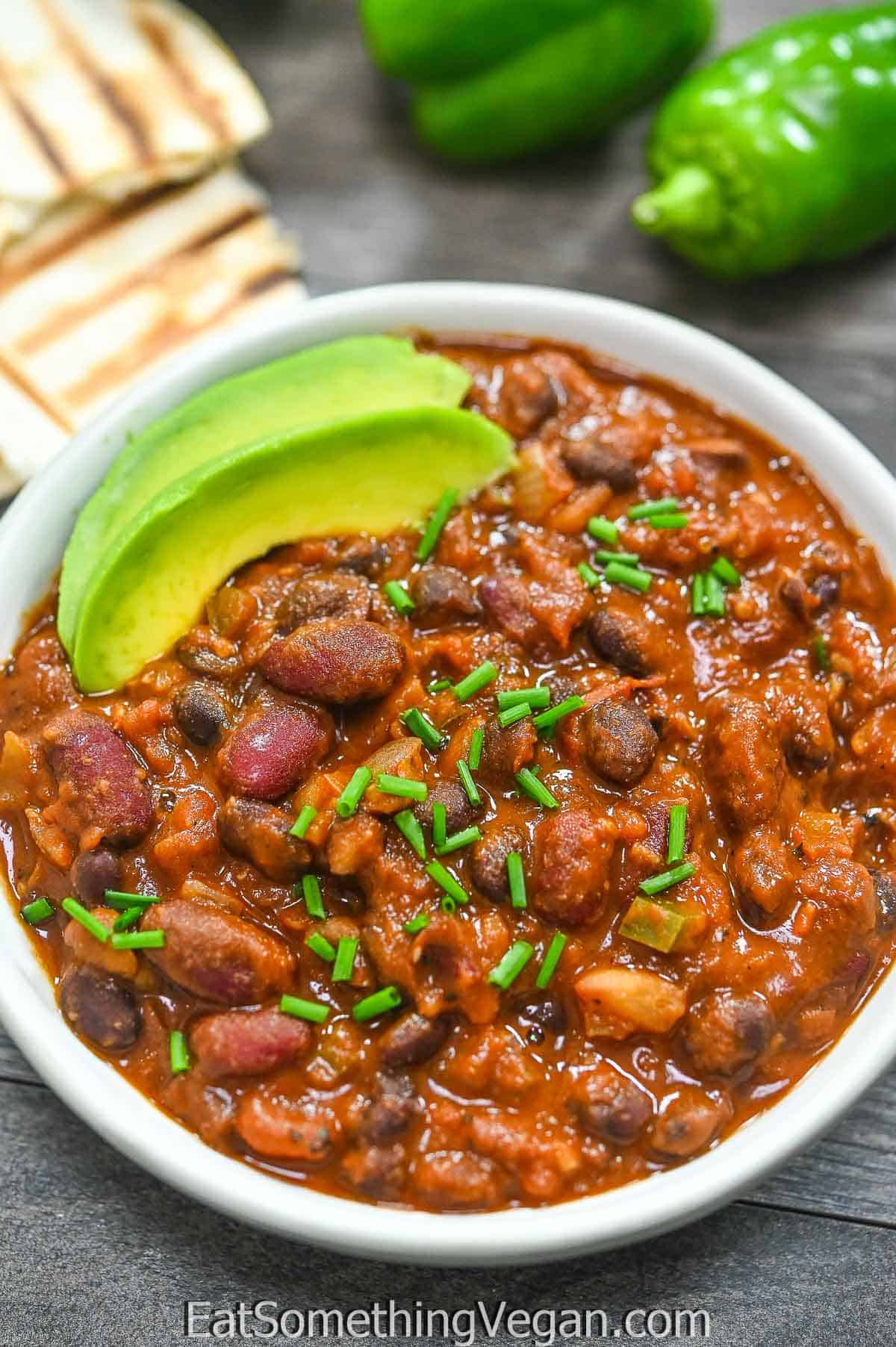 Three Bean Chili (Vegan) - Eat Something Vegan