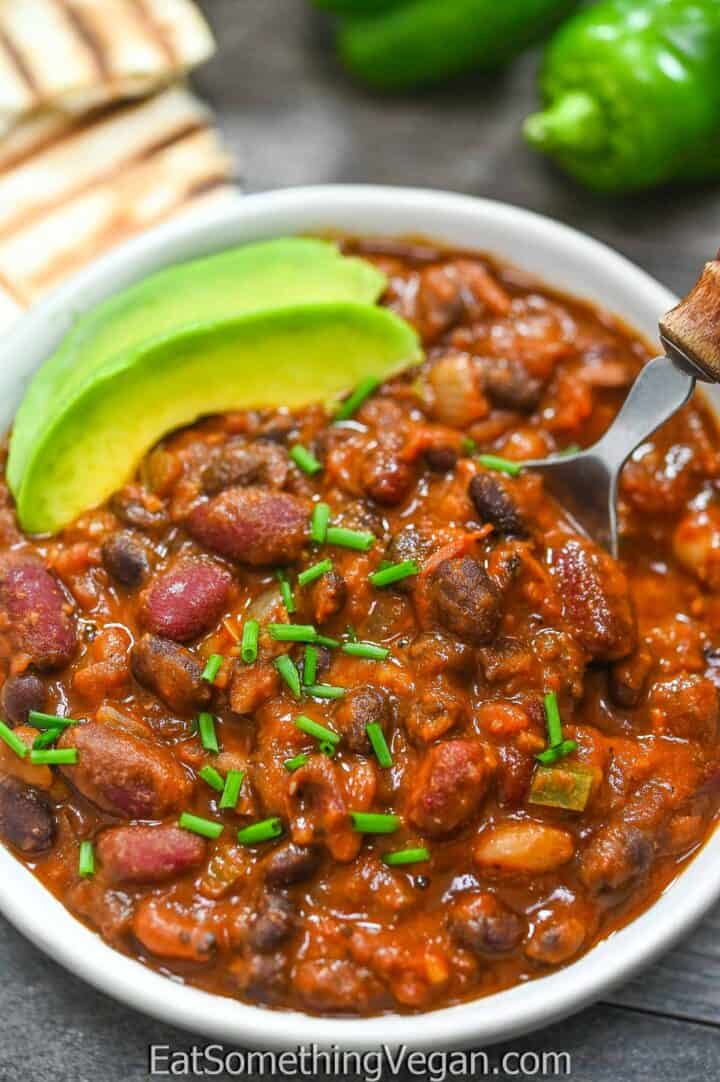 Three Bean Chili (Vegan) - Eat Something Vegan