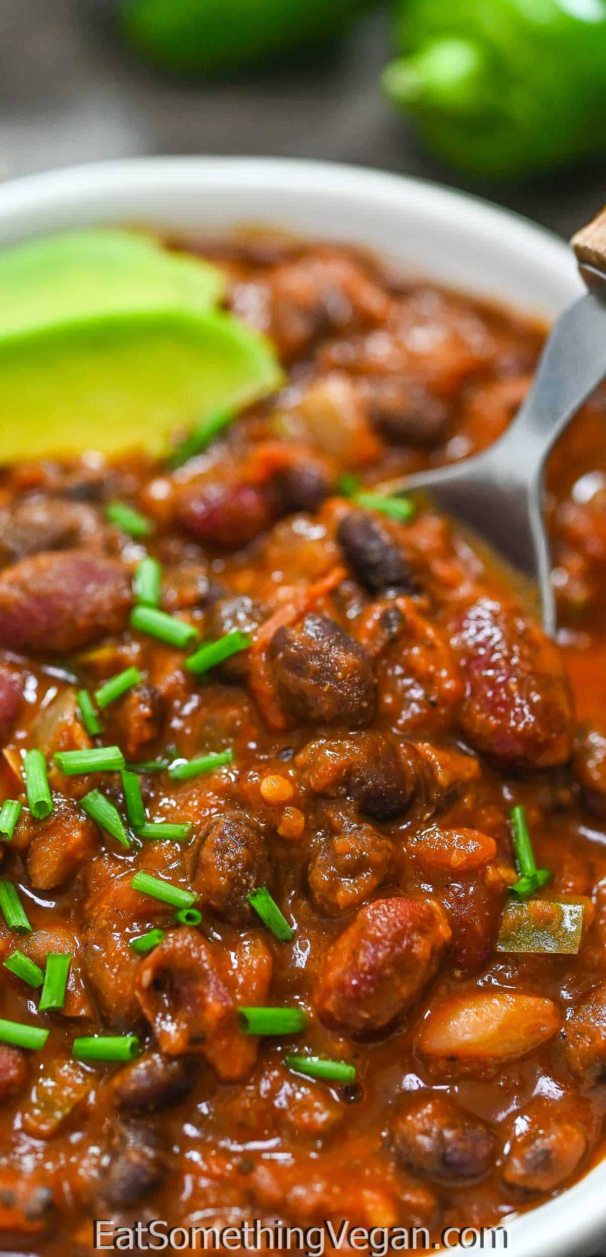 Three Bean Chili (Vegan) - Eat Something Vegan