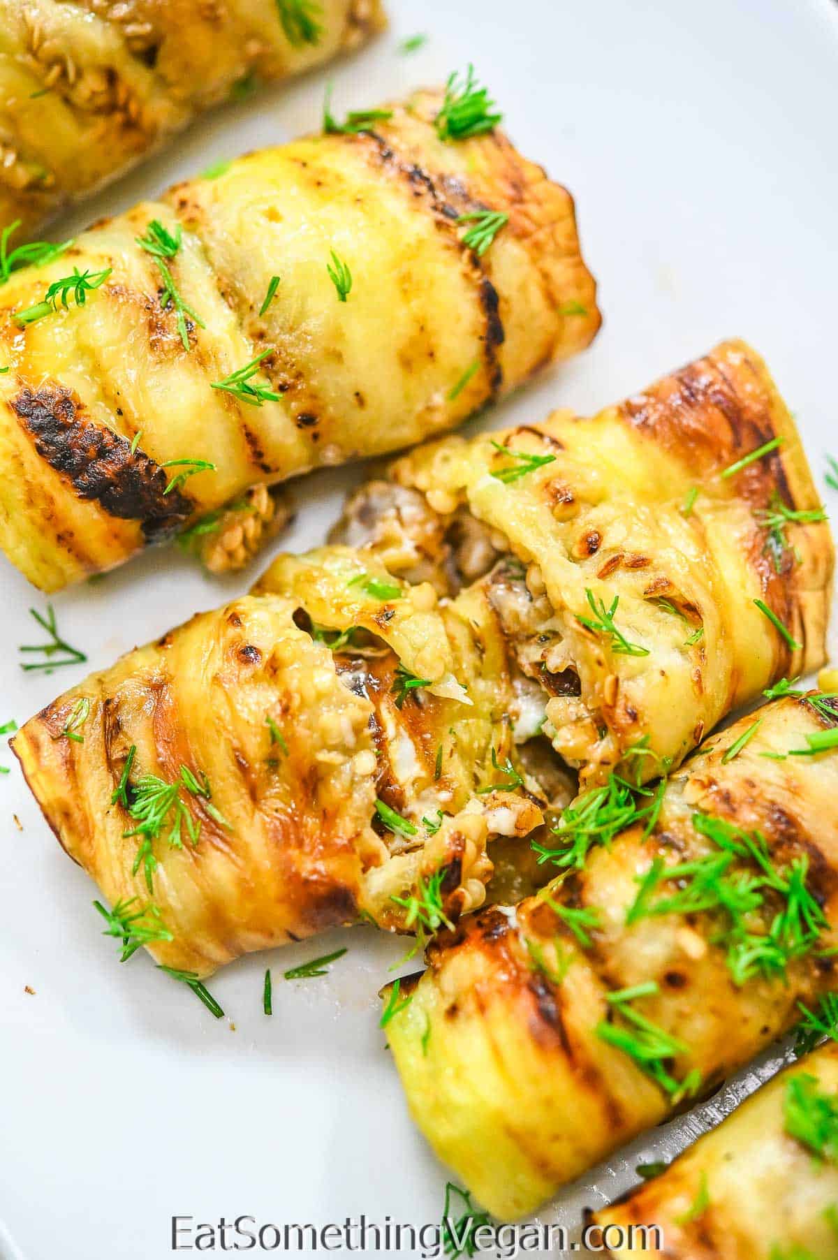 Plant Base Roulade Eggplant Roulades - Eat Something Vegan