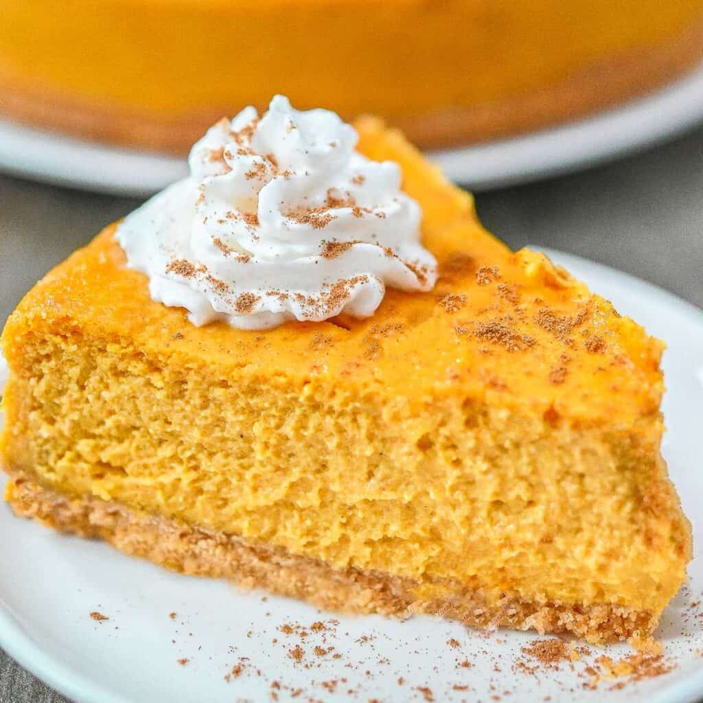 Vegan Pumpkin Cheesecake best dessert for Vegan Thanksgiving 