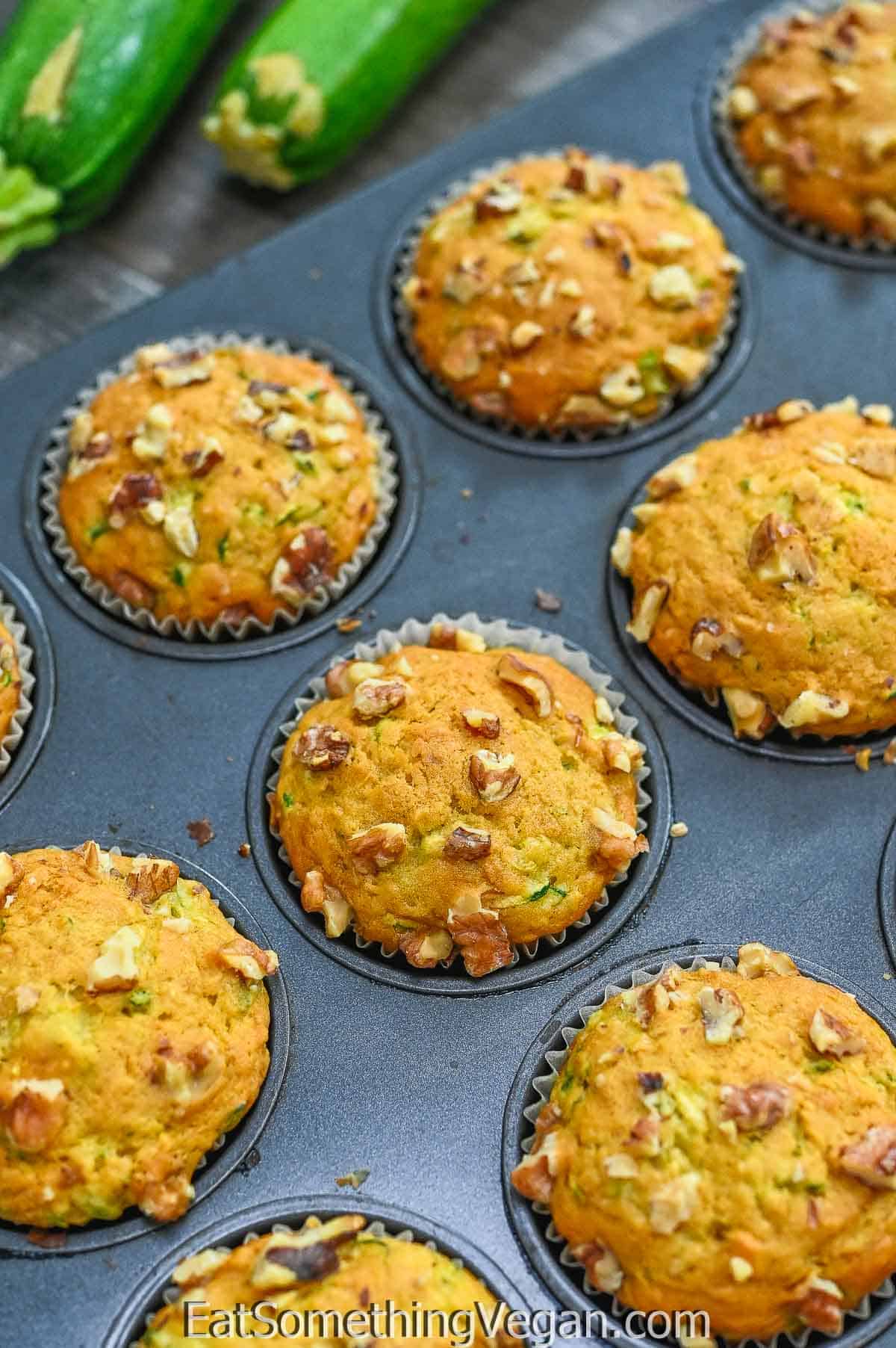 Vegan Zucchini Muffins - Eat Something Vegan