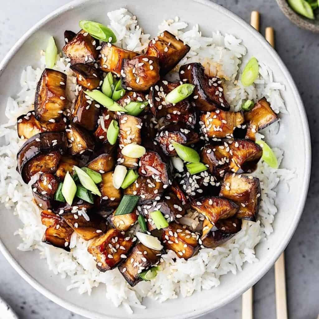 Marinated Teriyaki Eggplant