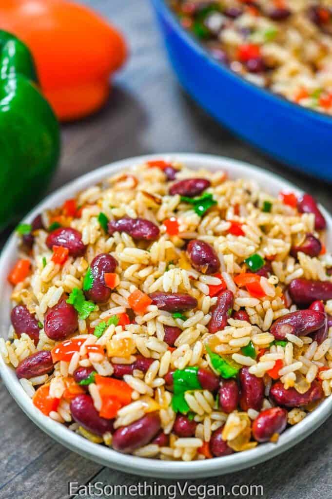 Vegan Rice and Beans in a bowl