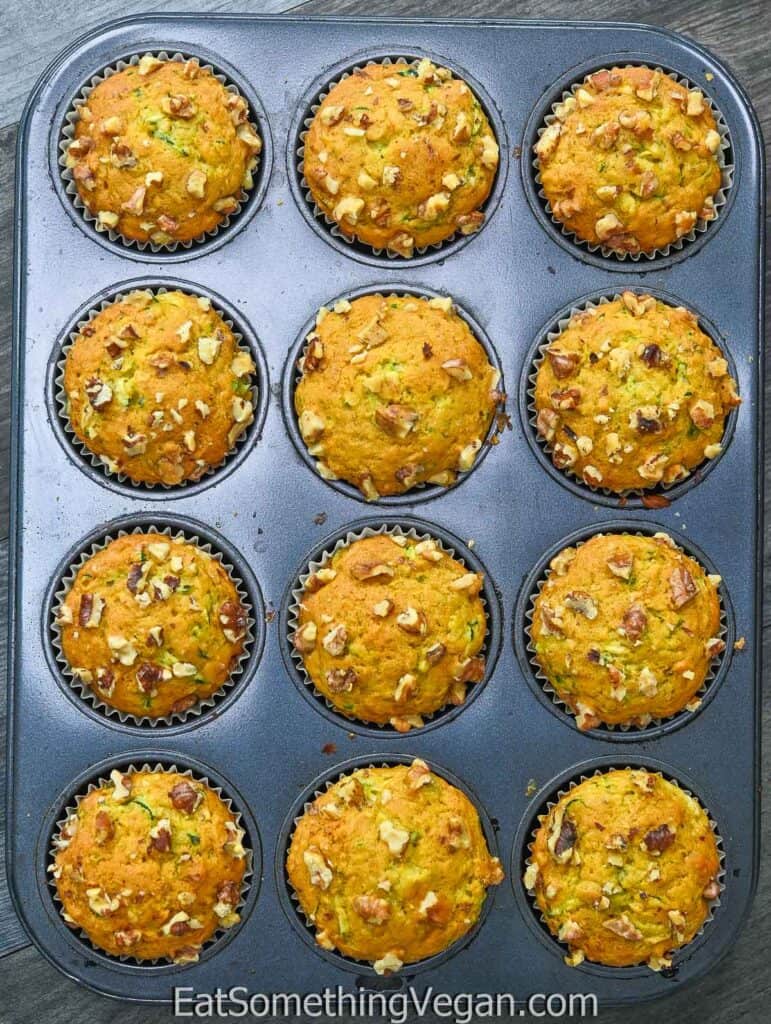 Vegan Zucchini Muffins right out of the oven