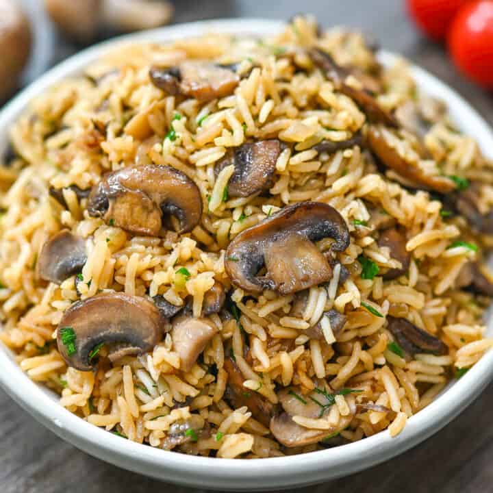 Mushroom Rice - Eat Something Vegan