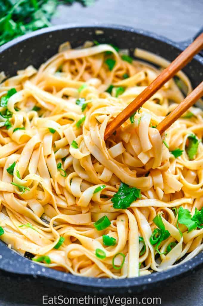 Spicy Noodles in the skillet