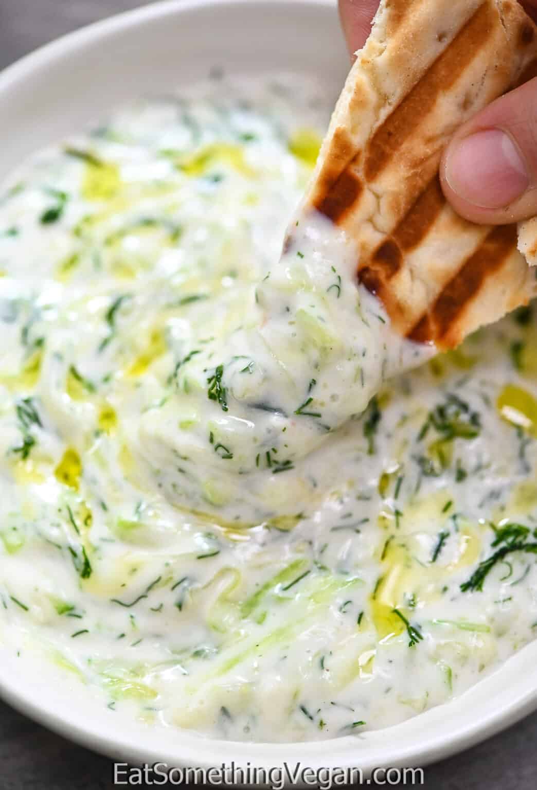 Vegan Tzatziki Sauce - Eat Something Vegan