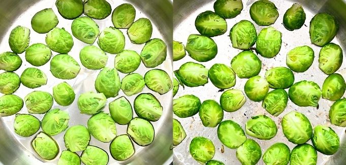 frying Brussels sprouts
