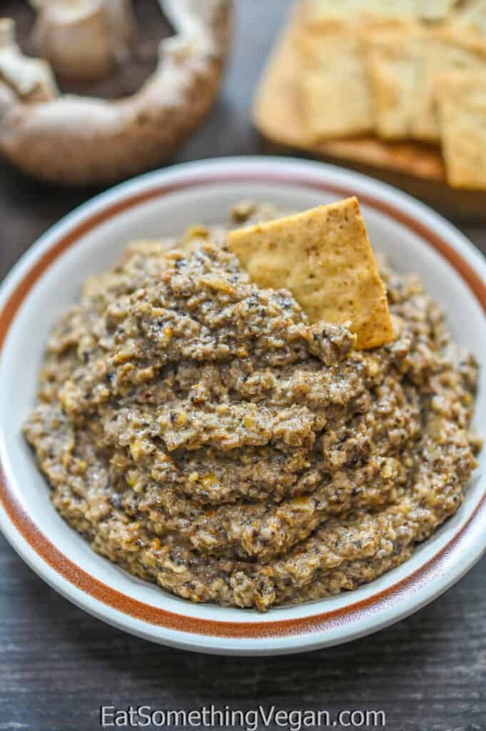 Vegan Mushroom Pâté on a plate