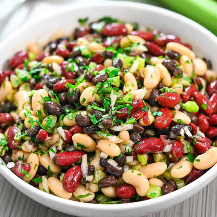 Easy Three Bean Salad (Vegan) - Eat Something Vegan