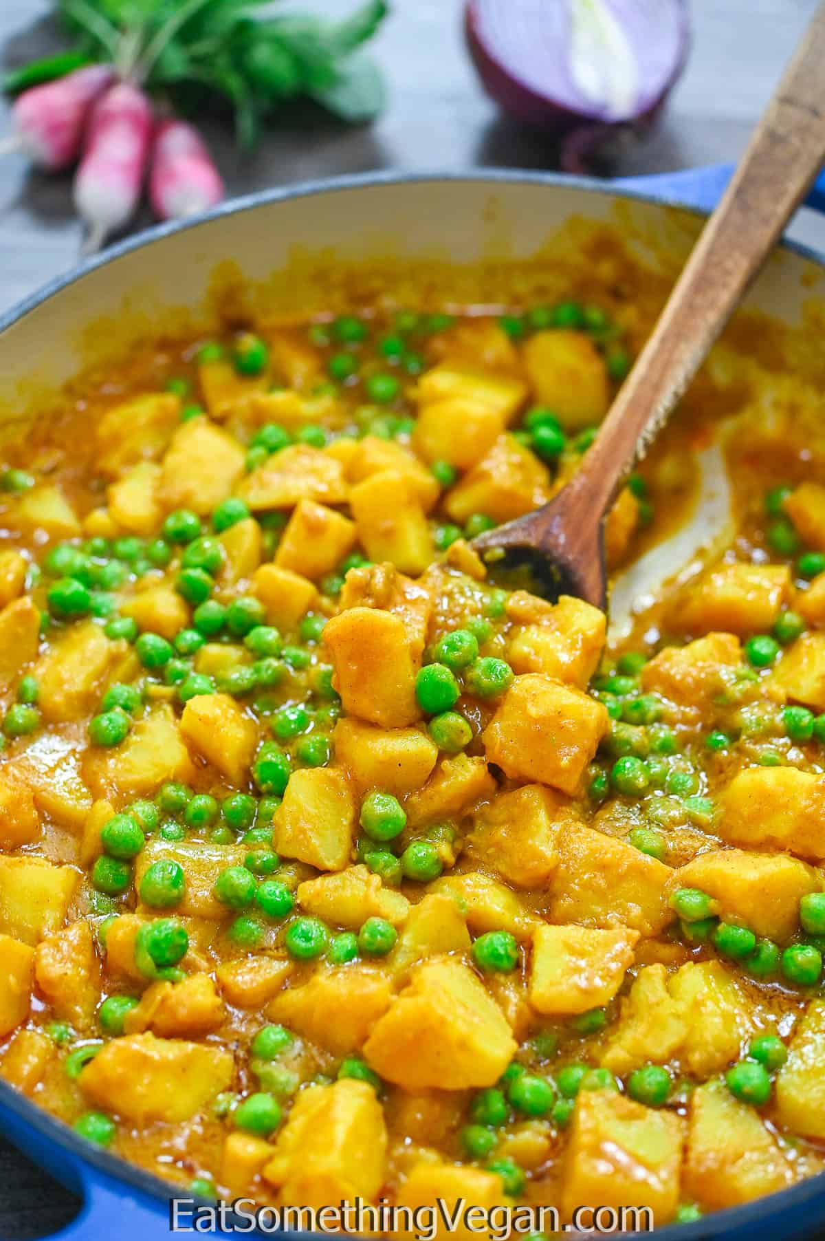 Potato Curry with Peas - Eat Something Vegan