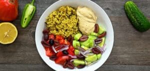 Hummus Rice Mediterranean Hummus Bowls - Eat Something Vegan