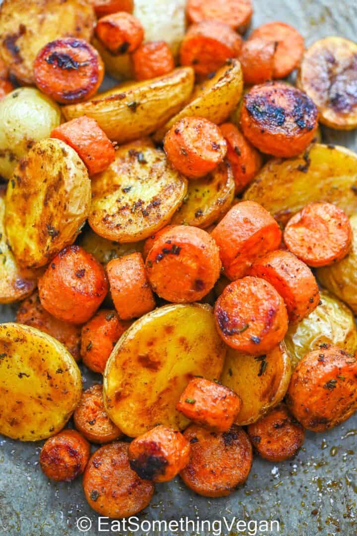 Baked Potatoes And Carrots - Eat Something Vegan