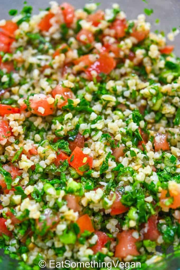 Tabouli Salad close up shot