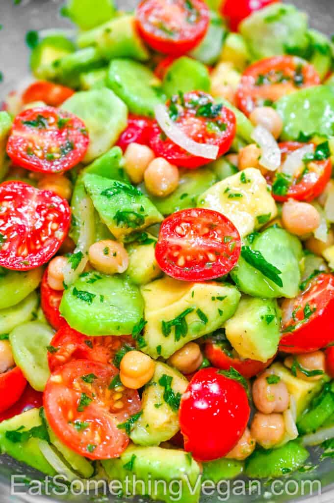 Chickpea Avocado Salad close-up