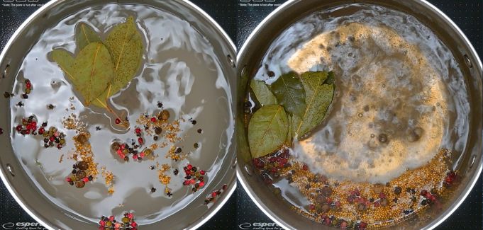boiling marinade with spices